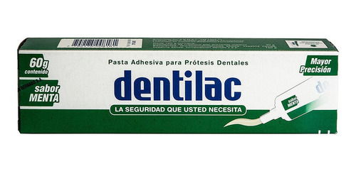 Imagen 1 de 6 de Dentilac Adhesivo Sabor Menta X 60 Gramos