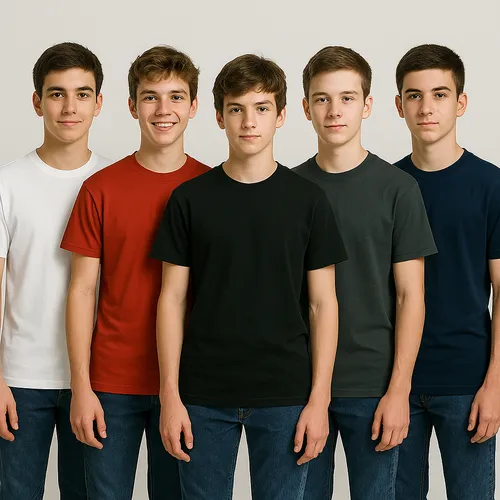 Kit 5 Camiseta Infantil Basica Camisas Menino Menina 4 Ao 16