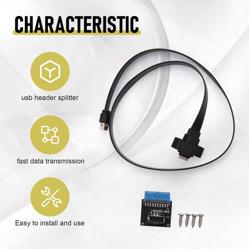 Cable De Extensión Del Cabezal Del Panel Frontal Usb 3.1 C D