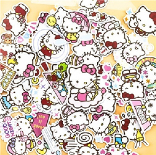 40 Stickers Impermeables Helo Kitty, Adhesivos, Pegatinas