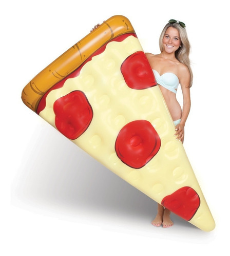 Imagen 1 de 5 de Inflable De Alberca Rebanada De Pizza Pepperoni Bigmouth Inc