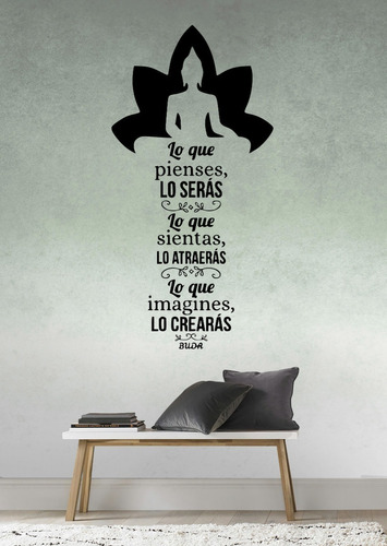 Vinil Decorativo Para Pared Lo Que Pienses Lo Seras - Buda