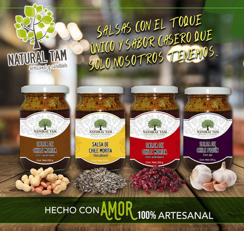 Six Pack Salsa Chile De Arbol Con Jamaica