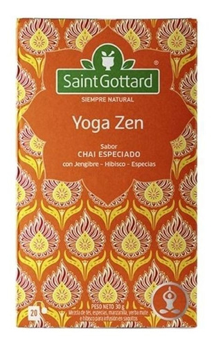 Te Yoga Zen Saint Gottard X 20 Saquitos Apto Veganos