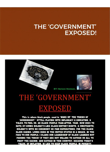 The 'government' Exposed!, De Norman, Nelson. Editorial Lulu Pr, Tapa Blanda En Inglés