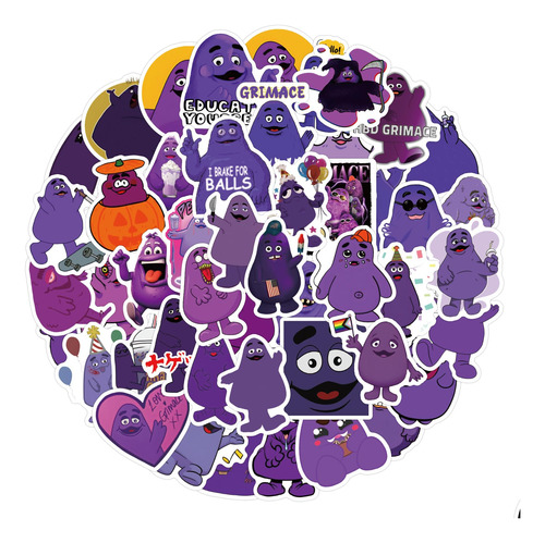 Grimace Sticker 60pcs Gmvaesky Pegatinas Divertidas 9pj7d