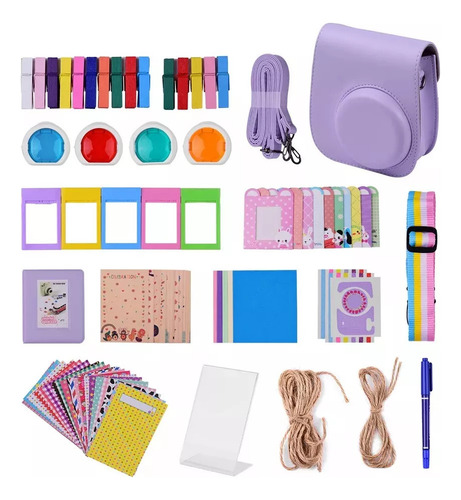 Kit De Câmera Instantânea 12 Em 1 Para Fuji Violet Color