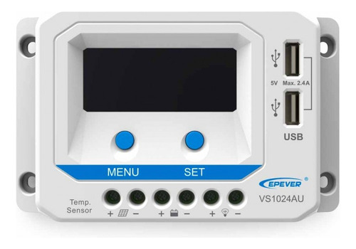 Controlador de Carga Pwm 10a 12/24v Epever Viewstar Vs1024au