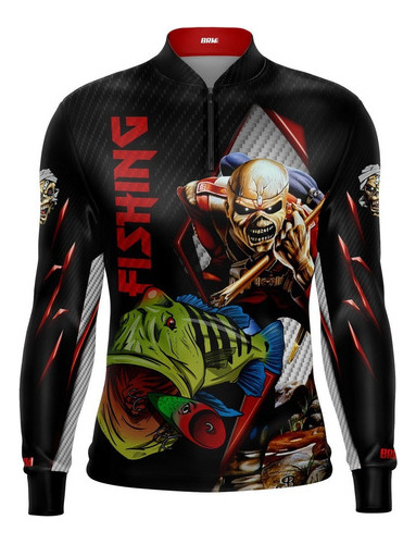 Camisa De Pesca Tucunaré Eddie Iron Maiden Com Fpu 50+