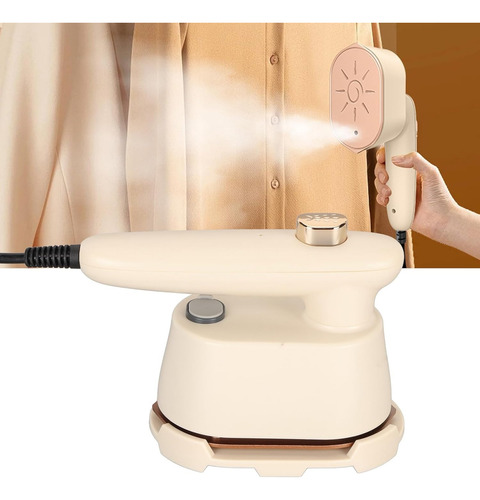Plancha Portátil A Vapor Mini Plancha De Vapor Portátil Mano Beige