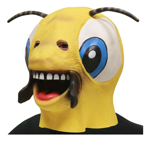 Mascara Abeja Bee Amarilla Insecto Antenas Latex Halloween