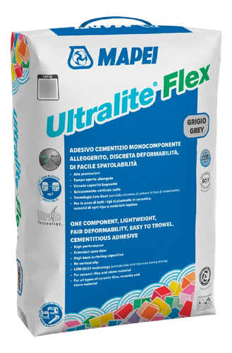 Pegamento Adhesivo Aligerado Ultralite Flex 15k Mapei Mm