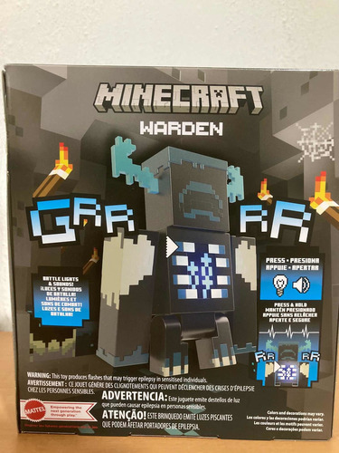 Warden Con Sonido Minecraft Mattel Chillador Sculk Nuevo