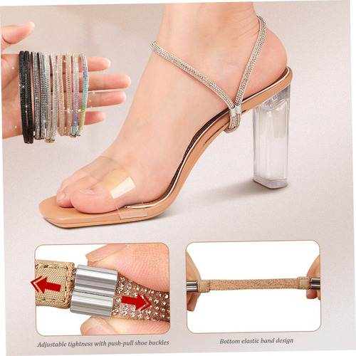 Correas De Zapato De Tacones Altos Elásticos, Correas