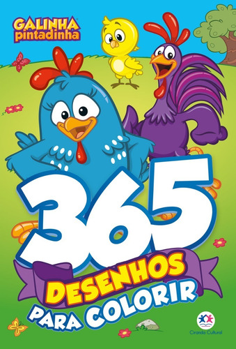 Imagem 1 de 3 de Livro Infantil 365 Desenhos Para Colorir Galinha Pintadinha