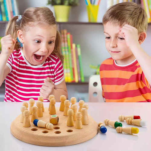 Juego De Mesa De Memoria De Madera Para Adultos