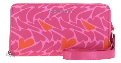 Porta Pasaporte Grande Chenson Gorett Sinai Color Rosa Chicle Diseño De La Tela Liso