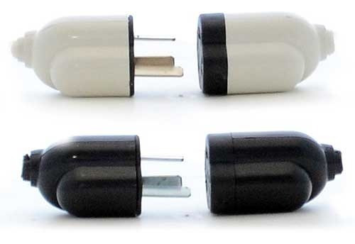 Enchufe Ficha Macho/hembra Para Alargue Blanco