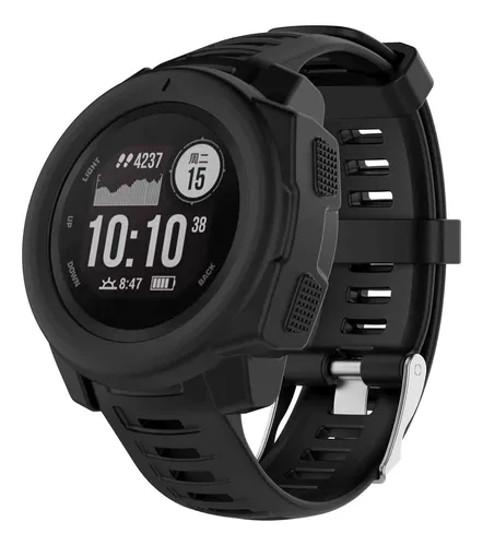 Protector De Silicona Para Reloj Garmin Instinct/solar Negro