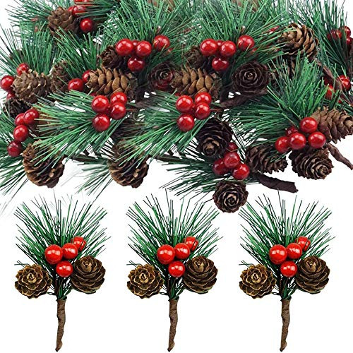 10 Paquetes De Árbol De Pino Artificial De Navidad Sim...