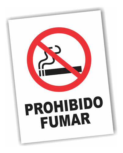 Cartel En Pvc 3mm - Prohibido  Fumar   30x40cm 