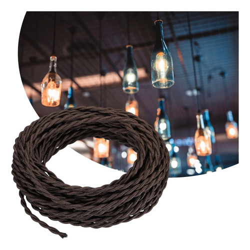 Cable De Lámpara Colgante Con Cuerda De Cáñamo Café