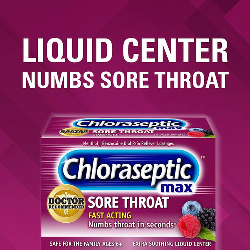 Chloraseptic Max Sore Throat Wild Berries Americano
