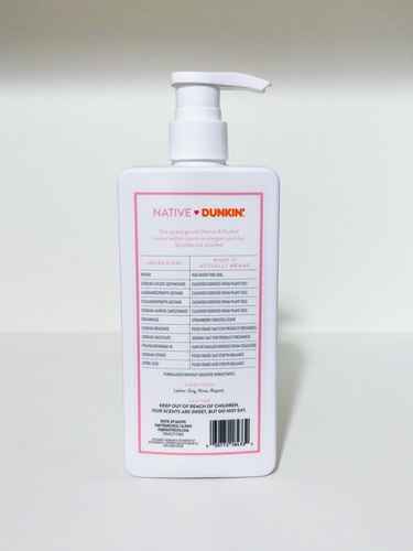 Native Dunkin Shampoo Hidratante Strawberry Frosted 487ml