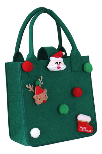 Bolsas Navideñas, Bolsa De Regalo Navideña Con Verde S