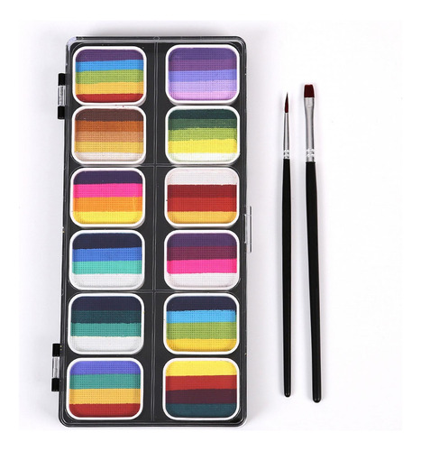 Face Body Paint Kit 12 Pinturas A Base De Agua Para Fiestas
