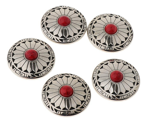 10 Piezas De Aleación De Occidental Flor Turquesa Botón