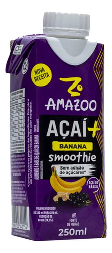 Suco Amazoo Smoothie Açai Banana 250ml