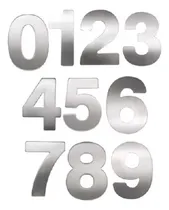 Comprar Numeros Domiciliarios 8cm  Acero Inoxidable X 4 Unidades