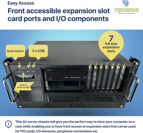 Chasis Del Servidor 4u - Acceso Frontal A Tarjetas Pci - Rac