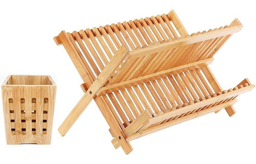 Set Secaplatos Bamboo Y Cubiertero Bamboo 