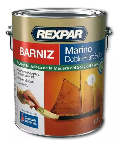 Rexpar Barniz Marino Brilante Doble Filtro Sherwin 4 Lts 