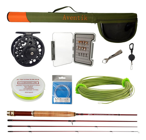 Aventik Fly Rod And Reel Combo Kit 0/1/2/3/4 Weight, Starter