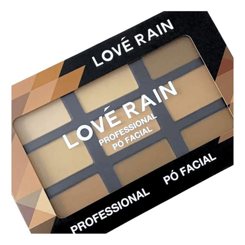 Paleta de Polvo 6 Colores Facial Profesional Lové Rain Tono Beige