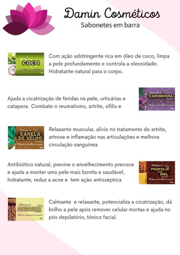 Imagem 4 de 5 de Sabonete De Aroeira Com Barbatimão - Kit 20 Unidades