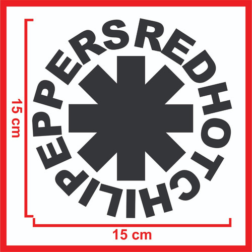 Calco Vinilo Logo Red Hot Chili Peppers Auto Tuning Moto 
