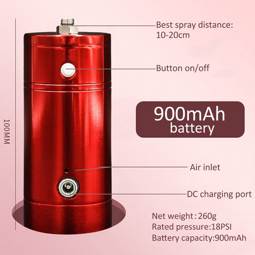 Kit De Aerógrafo Recargable Usb Aerógrafo Portátil Kkmoon