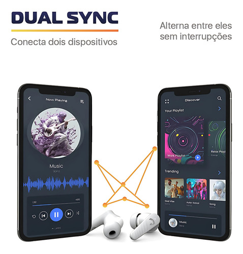 Fone Ouvido Sem Fio Tws Amet Sound Pro Bluetooth 5.3 Cancelamento De Ruídos