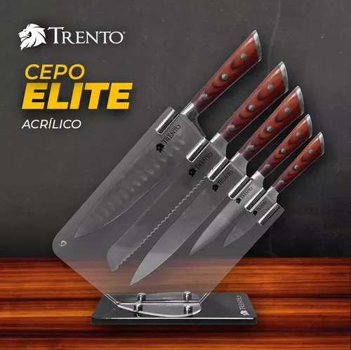 Set Cuchillos Chef Trento Juego Profesional Con Cepo