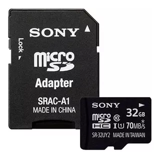 Memoria Micro Sd Sony 32gb Clase 10 Original 70mb/s Con Adap