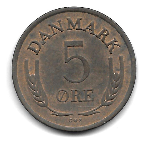 Dinamarca Moneda De 5 Ore Año 1960 - Km 848.1 - Excelente+