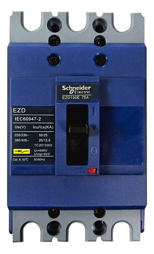 Breaker Schneider Electric Ezd100e3075n 75amp 3p