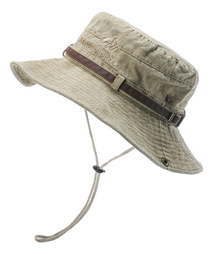 Sombrero Algodón Lavado Gorra De Pescador Hombre Exterior