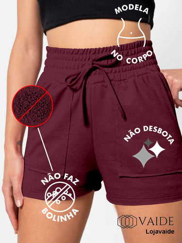 Short Fashion Modela Corpo Kit Duas Peças Liso Básico Praia