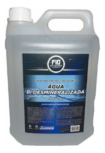 Água Bi-desmineralizada Para Radiador E Bateria 5 Litros