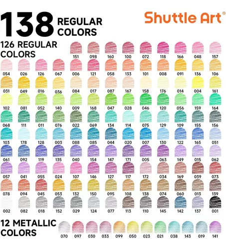 Paquete De 138 Lápices De Colores Profesionales.